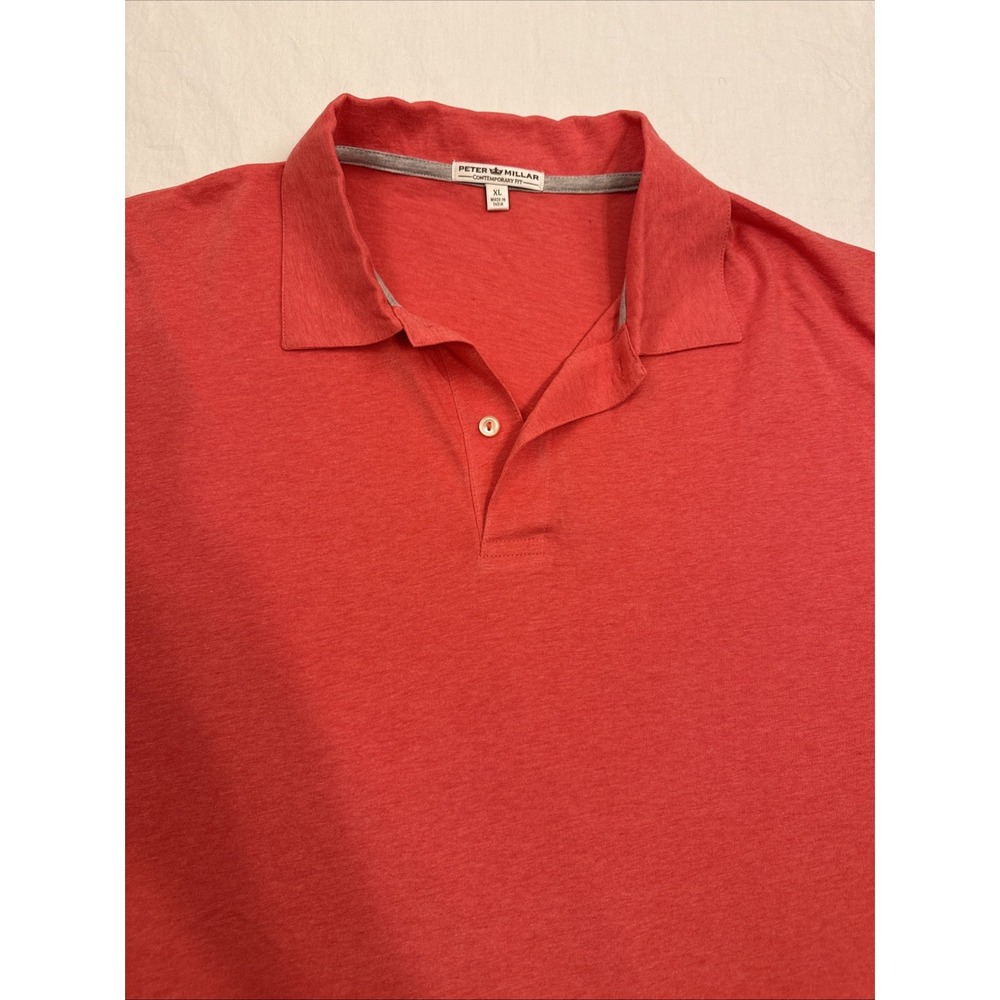 Peter Millar GOLF Polo Shirt Mens XL MAUVE PINK Contemporary Fit Performance